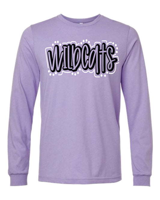 Bella Canvas Long Sleeve Doodle Font