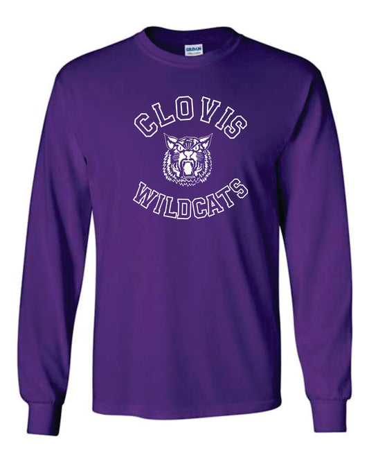 Gildan Ultra Cotton Long Sleeve Clovis Wildcats